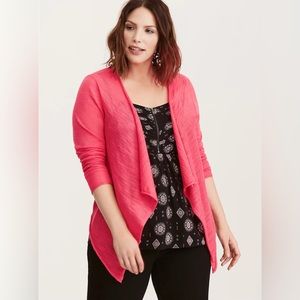 *TWO FOR $20* Torrid Pink Cropped Cardigan NWT